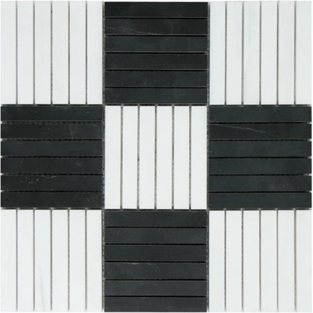Mozaika Marmurowa KitKat Block Black White