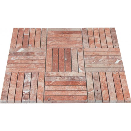 Mozaika Marmurowa KitKat Block Red Travertine