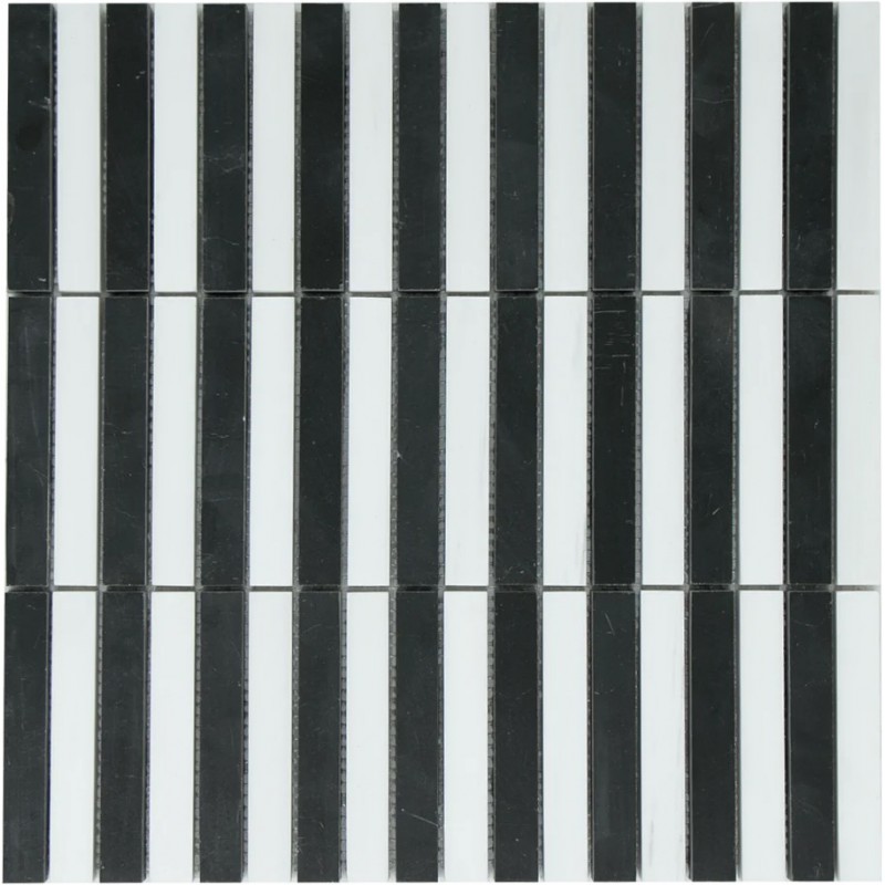 Mozaika Marmurowa Kitkat Stripe Black White