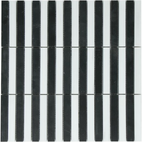 Mozaika Marmurowa Kitkat Stripe Black White