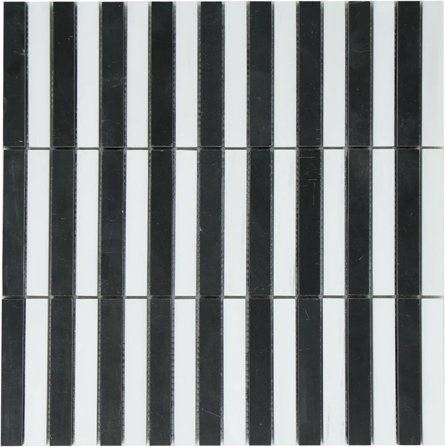 Mozaika Marmurowa Kitkat Stripe Black White