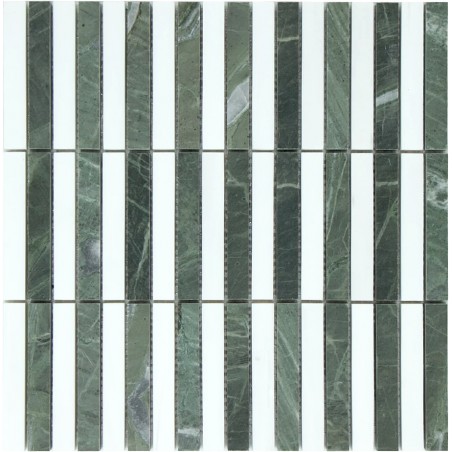 Mozaika Marmurowa KitKat Stripe Green White