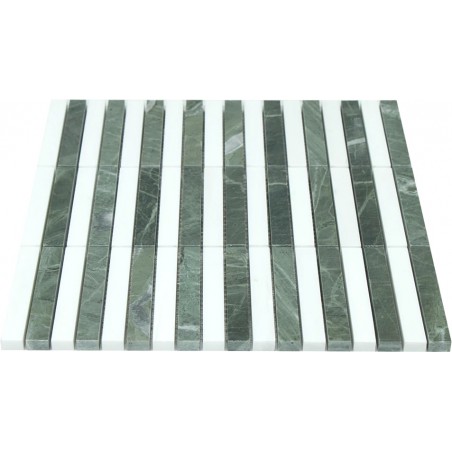 Mozaika Marmurowa KitKat Stripe Green White