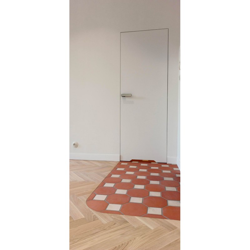 Terakota COTTO ośmiokątna, insert 10x10 ECRU