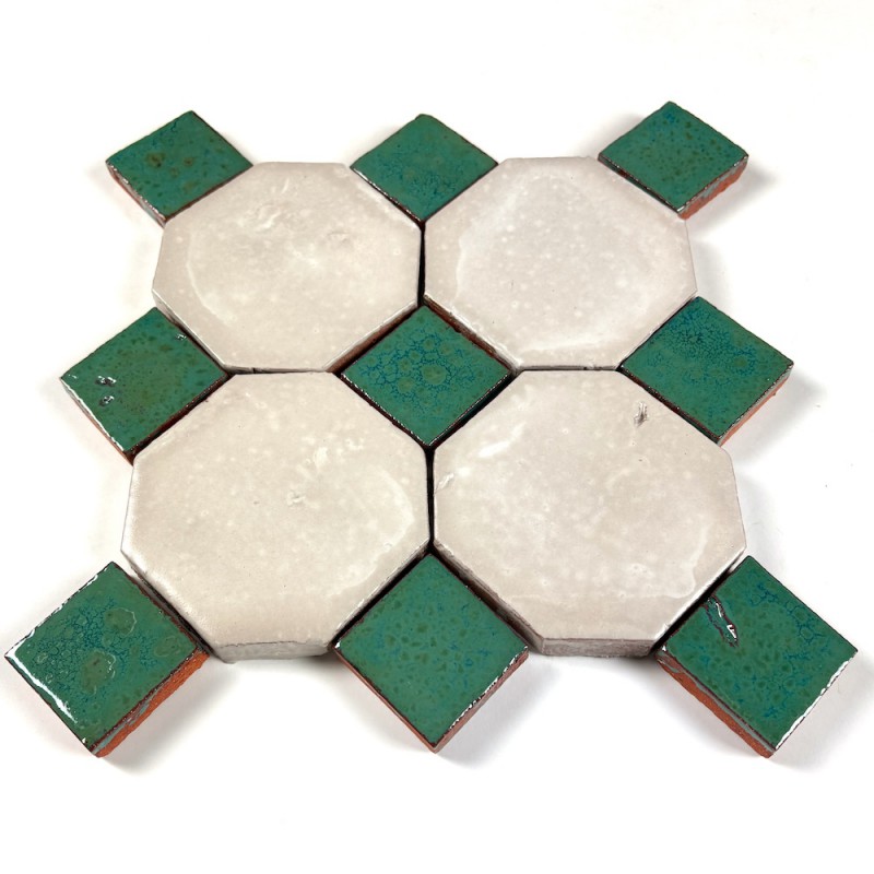 Płytki Ośmiokątne Azulejo 10x10 Beige Matt/Zieleń
Turkusowa