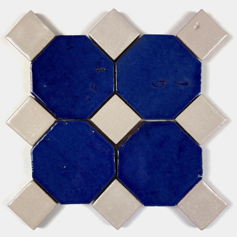 Kafle Szkliwione Oktagon 10x10 Kobalt