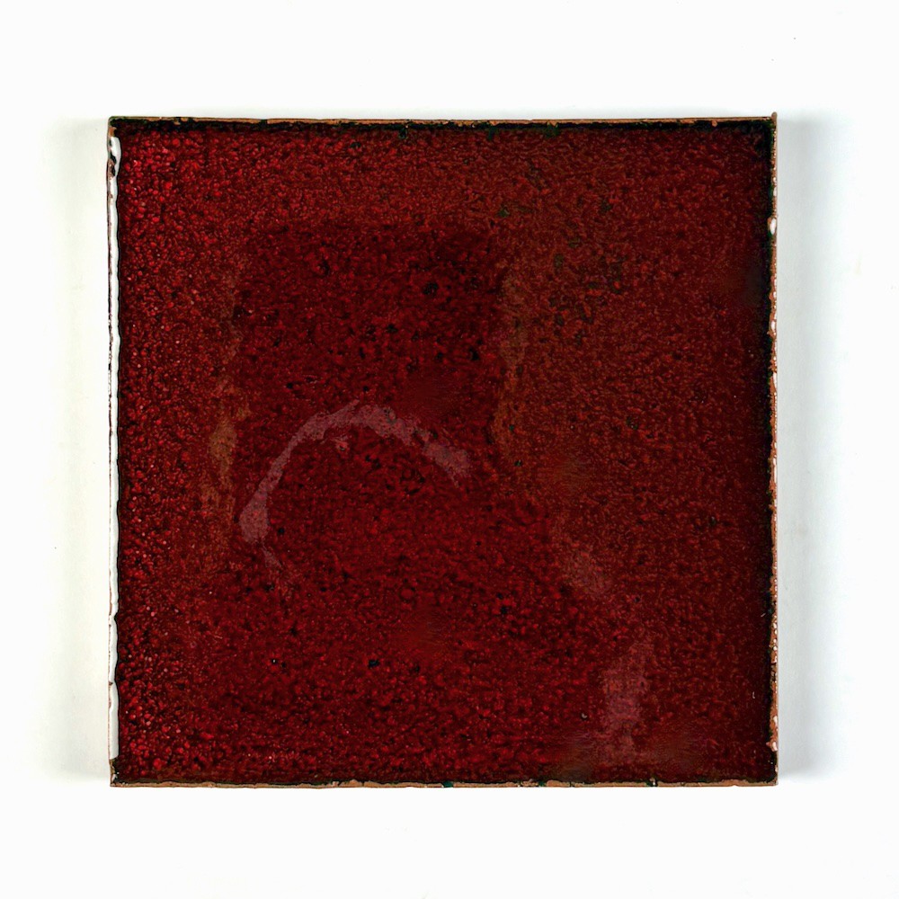 Płytka ścienna - głęboka czerwień makowa - kwadrat 10x10