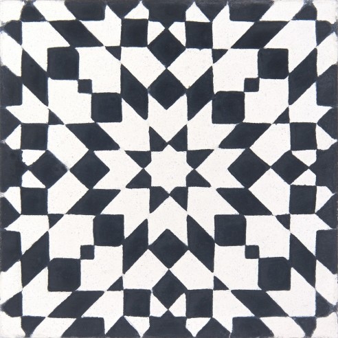 Płytka cementowa 290 czarno białe płytki marokańskie