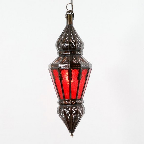 Lampa z Maroka NURA czerwona