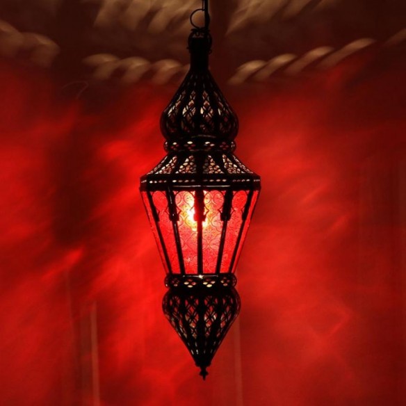 Lampa z Maroka NURA czerwona