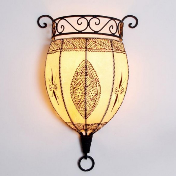 Arabska lampa henna NAKOUS biała