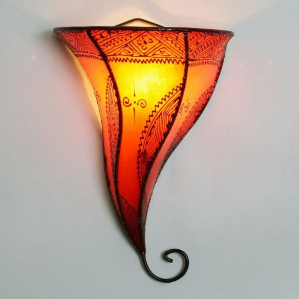 Arabska lampa henna MOUZA pomarańczowa