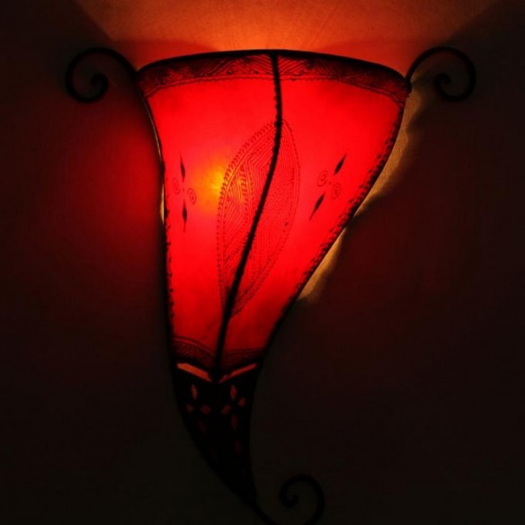 Marokańska lampa henna MINA czerwona