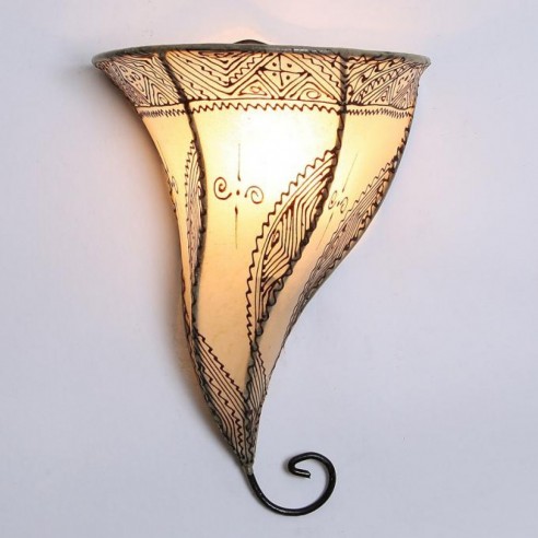 Arabska lampa henna MOUZA biała