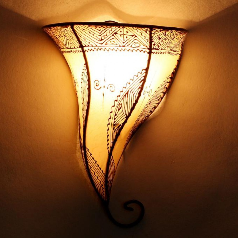 Arabska lampa henna MOUZA biała