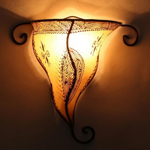 Orientalna lampa henna NOUNA biała