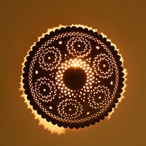Orientalna lampa sufitowa NIHAL Ø 47