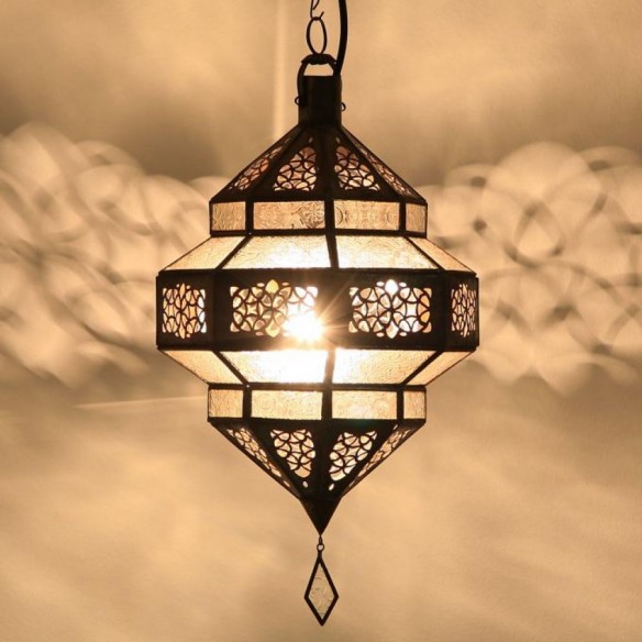 Lampa z Maroka MAHA biała