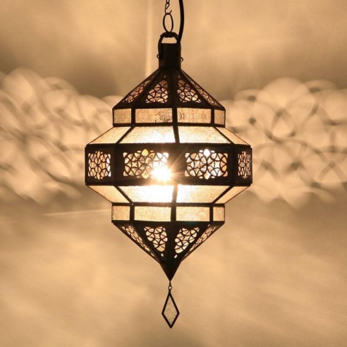 Lampa z Maroka MAHA biała