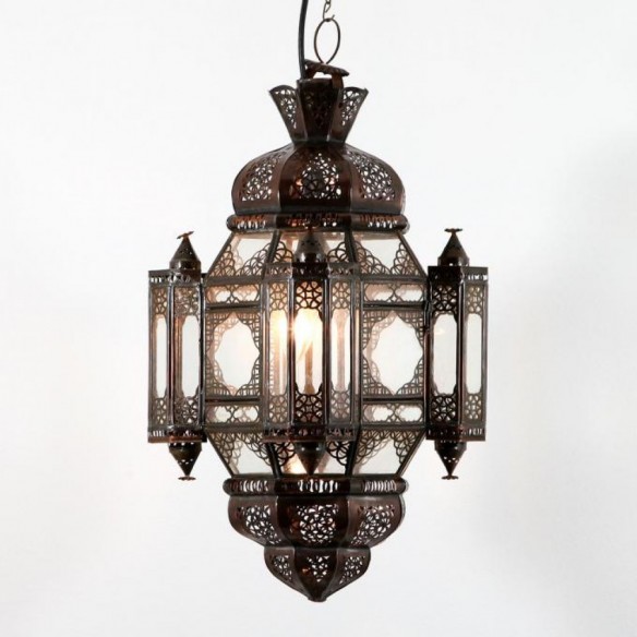 Lampion z Maroka MOULA transparentny