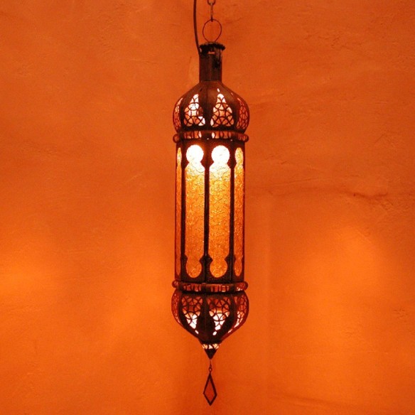 Lampa z Maroka DUNYA żółta