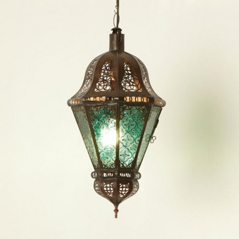 Lampa z Maroka SALMA zielona