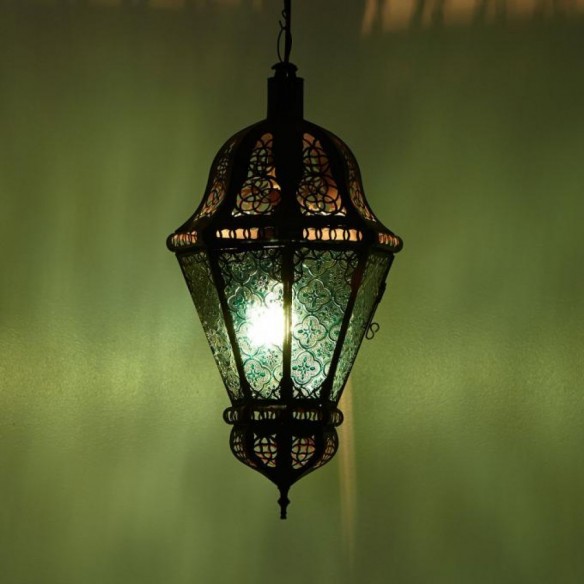 Lampa z Maroka SALMA zielona