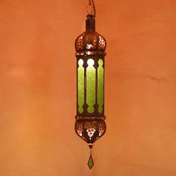 Lampa z Maroka DUNYA zielona