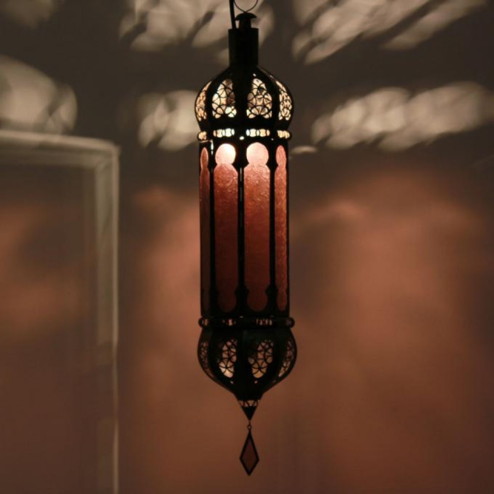 Lampa arabska z Maroka DUNYA czerwona