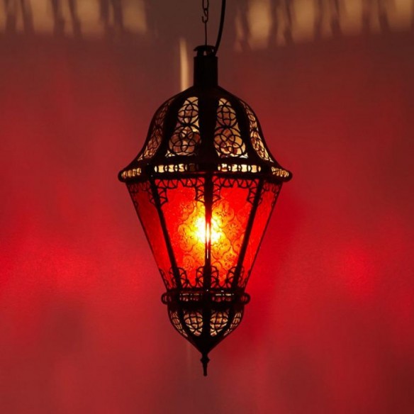Lampion z Maroka SALMA czerwony