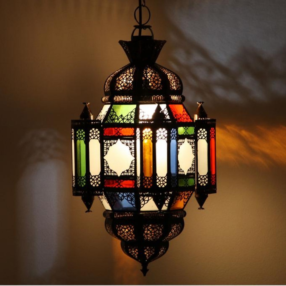 Lampa orientalna MOULA wielobarwna