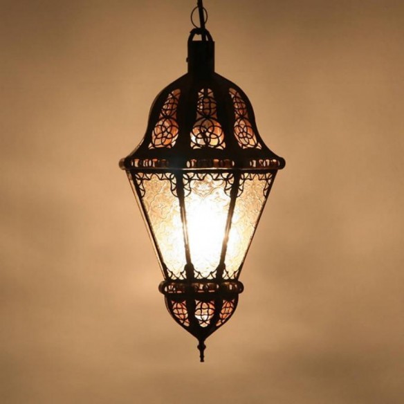 Lampa z Maroka SALMA biała