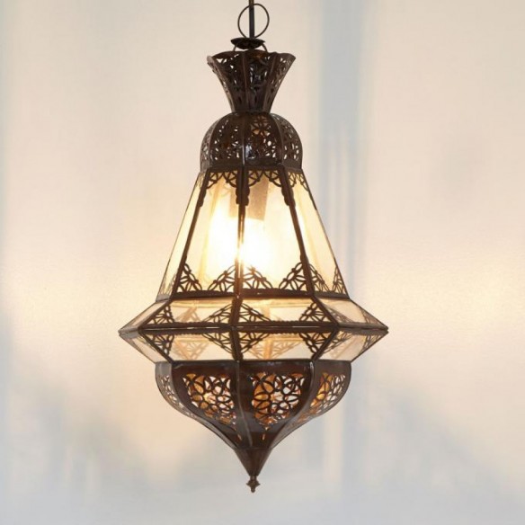 Lampa z Maroka HOUTA transparentna