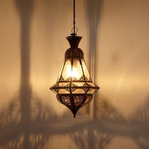 Lampa z Maroka HOUTA transparentna