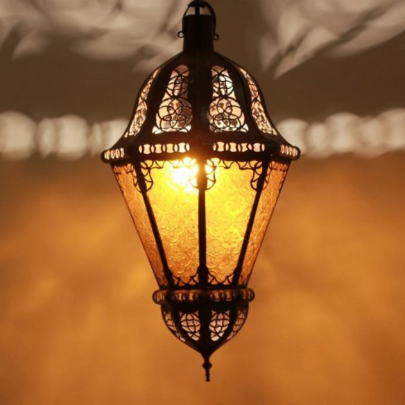 Lampa z Maroka SALMA żółta
