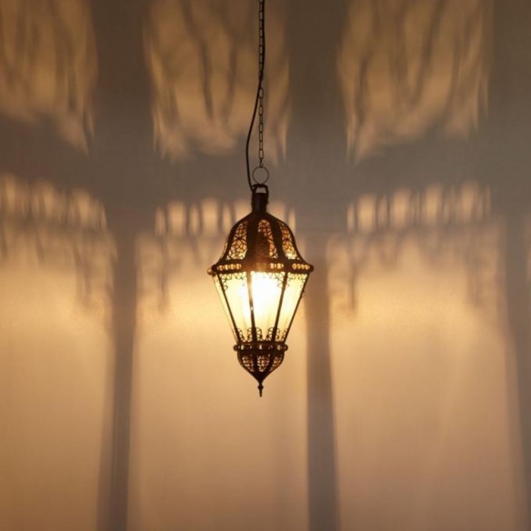 Orientalna lampa z Maroka SALMA transparentna