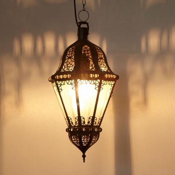 Orientalna lampa z Maroka SALMA transparentna