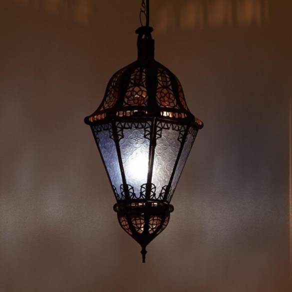 Lampa z Maroka SALMA niebieska