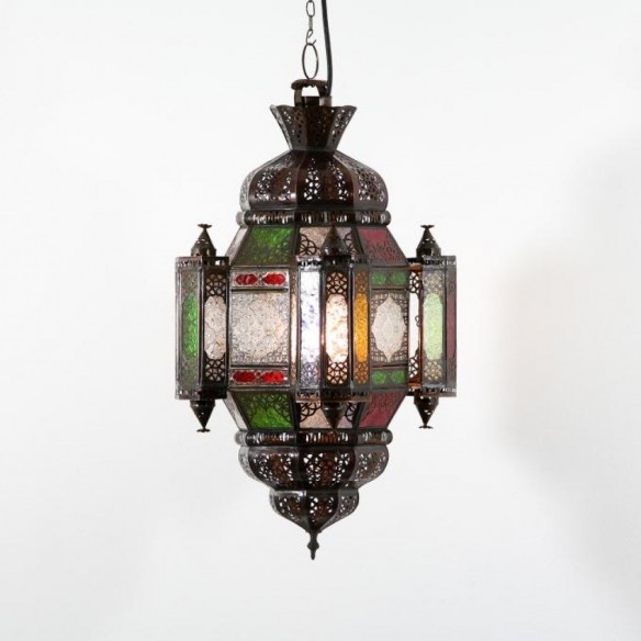 Lampa z Maroka MOULA-MAURICE wielobarwna