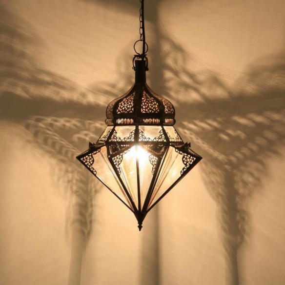Lampa z Maroka JAWHARA transparentna