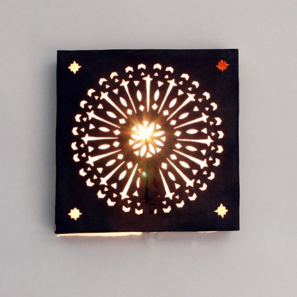 Orientalna lampa ścienna, żelazna EWL36