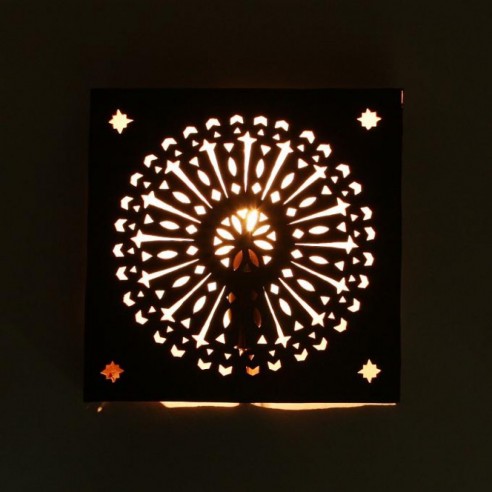 Orientalna lampa ścienna, żelazna EWL36