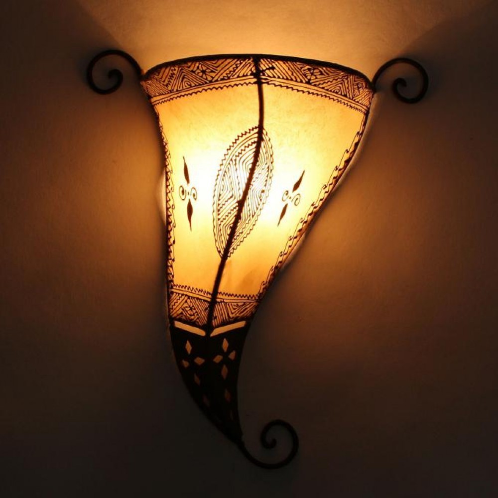 Lampa henna, ścienna, kinkiet MINA biały