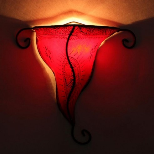 Henna - lampa ścienna NOUNA czerwona
