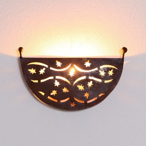 Orientalna, żelazna lampa ścienna EWL33
