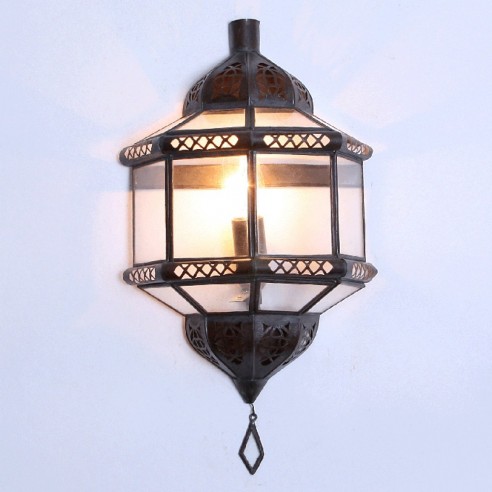 Lampa ścienna z Maroka TROMBI transparentna