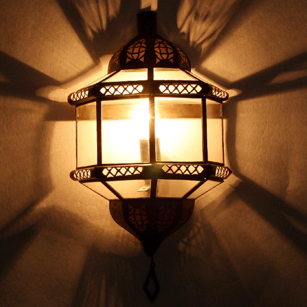 Lampa ścienna z Maroka TROMBI transparentna