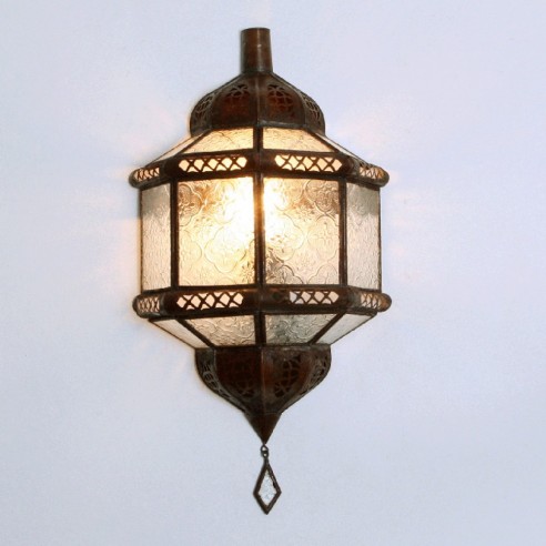 Lampa ścienna z Maroka TROMBI biała