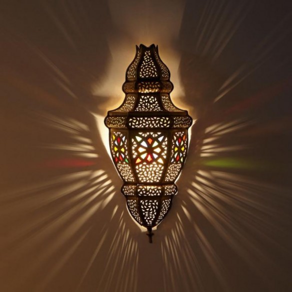 Mosiężna lampa ścienna AYAH