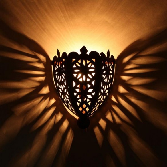 Orientalna żelazna lampa ścienna EWL06